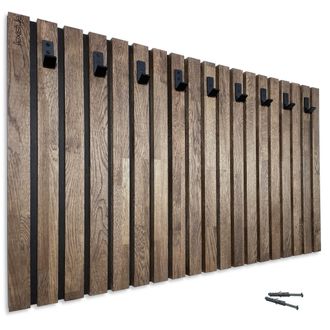 OEM Perchero De Pared Lamele De 100 Cm, Color Marr&oacute;n