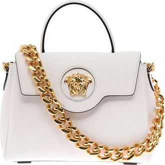 Versace Handtas - Dames - Handtassen - Wit - ONE Size - Leer - Tassen