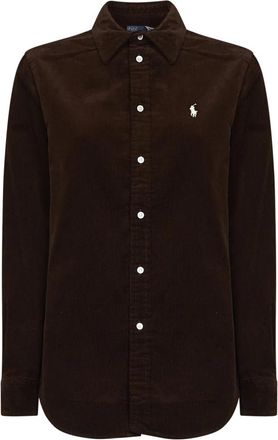Polo Ralph Lauren Overhemden - Dames - Overhemden - Bruin - L - Katoen - Overhemden