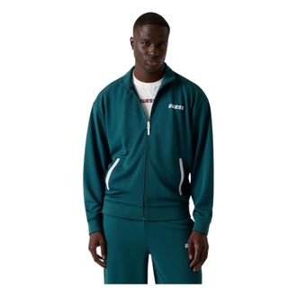 Guess Zip-throughs, male, Green, Size: XL maglieria e felpe Cotone