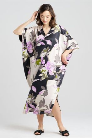 Natori Tsubaki Wedge Caftan in Black/multi at Nordstrom, Size X-Small