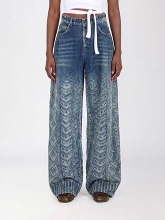 Diesel Jeans wide leg a vita alta in denim con stampa grafica e cinque tasche