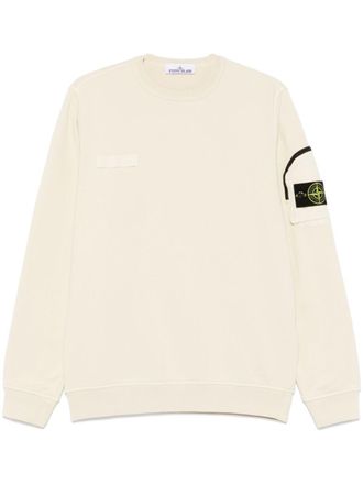 Stone Island Compass-badge sweatshirt - men - Cotton - S - Neutrals