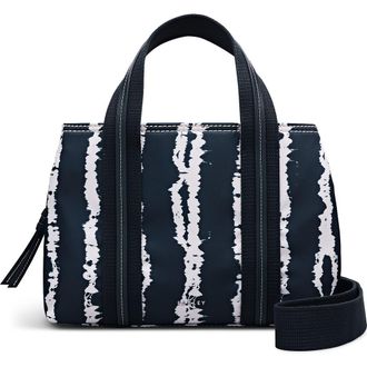 Radley London Halley Row - Tie Dye Stripe Medium Ziptop Satchel Bag in Naval at Nordstrom
