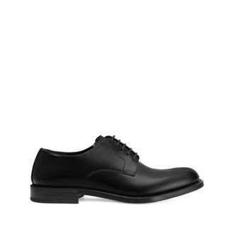 Dolce & Gabbana Brushed Calfskin Derby - Heren - Nette schoenen - Zwart - 41 EU - Leer - Schoenen