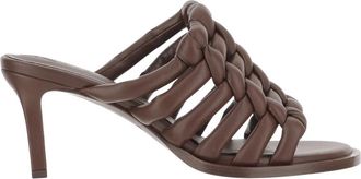 Tod's Geweven leren sandalen - Dames - Muiltjes - Bruin - 41 EU - Leer - Schoenen