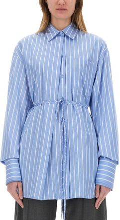 Sportmax Light Blue Oversized Stripes Shirt