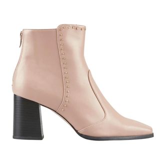 Cosmoparis Schoenen, Dames, Beige, 40 EU, Bamboe, Vegan Bamboo Hakbootie met Hak