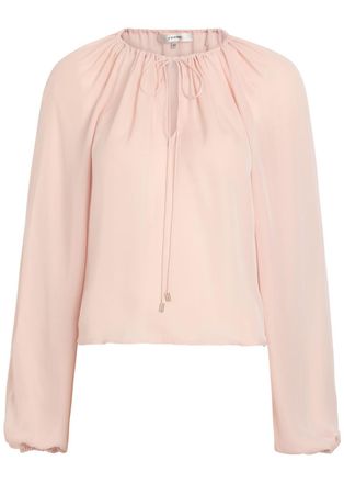 Frame Denim The Balloon Silk Blouse - Pink - S (UK8-10 / S)