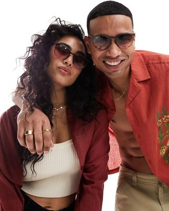 Ray-Ban Occhiali da sole rotondi misti beige e tartarugati-Neutro