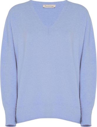 Manila Grace Maglia con scollo a V - - Knitwear - Donna - Viola - M