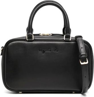 agnès b. leather 2-way tote bag - women - Calf Leather - One Size - Black
