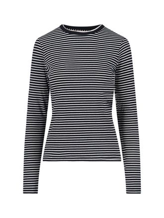 Nili Lotan Classic Black T-Shirt with Round Neckline