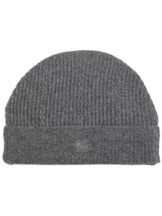 Etro Muts met geborduurd logo - Grijs
