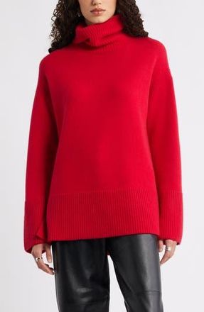 Nordstrom Wool & Cashmere Turtleneck Sweater in Red Lychee at Nordstrom Rack, Size Xx-Small
