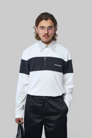 Acne Studios Striped Polo Sweatshirt