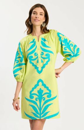 Tyler B&ouml;e Sara Applique Mini Dress In Lime Green