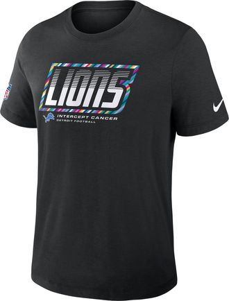 Nike Detroit Lions Crucial Catch Sideline Nike Mens Dri-FIT NFL T-Shirt in Black | 034J00AZUB-F9R