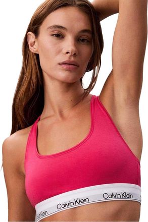 Calvin Klein Dames/Dames Logo Katoenmix Bralette (Levendig Roze)
