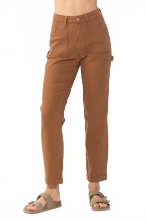 Judy Blue High Waist Utility Slim Fit Jeans In Brown