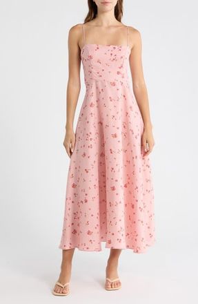 Reformation Monette Linen Maxi Dress in Noelia at Nordstrom, Size 10