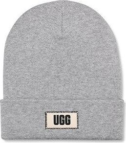 UGG High Crown Mens Beanie Traditional Hats Light Grey, Acrylic/Nylon/Polyester