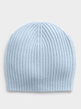 Simons Womens Pure cashmere ribbed Tuque Hat