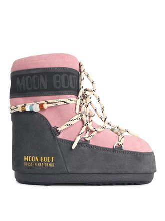 Moon Boot Icon Low Pink Suede Boots