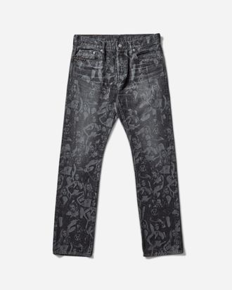 Hysteric Glamour Slam Jam Hysteric Angels Screen Print Denim Pants Black