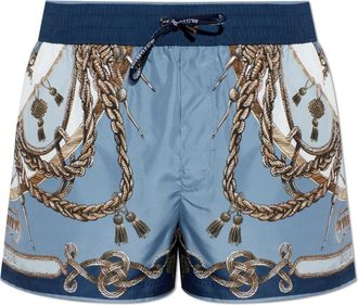 Dolce & Gabbana Swim Shorts - Heren - Strandmode - Blauw - S - Polyester - Badmode