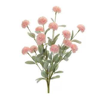 Melrose International Mini Mum Floral Bush (Set of 4) - Pink, Green