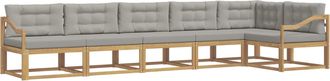 vidaXL Conjunto De Sof&aacute;s De Exterior 4 Uds. Blanco Y Gris Claro Vidaxl