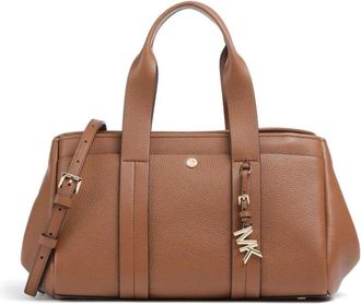 Michael Kors Tassen, Dames, Bruin, ONE Size, Leer, Romee Leren Handtas met Afneembare Band