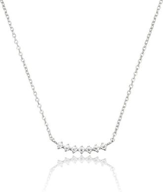 Lily & Roo Silver Diamond Style Curve Necklace