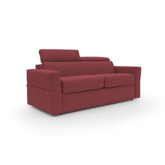 Divani.Store Divani.store - Avalon Sof&aacute; Cama Con Colch&oacute;n De 18 Cm De Altura En Tejido Impermeable 200 Cm (140x197 Cm) Rojo