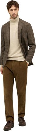 Boglioli Jassen, Heren, Bruin, 3Xl, Wol, Prince of Wales blend K-Jacket