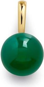 Monica Vinader Green Onxy Round Pendant Charm in 18Ct Gold Vermeil /Green Onyx at Nordstrom