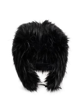 Misbhv faux-fur ear-flap hat - Black