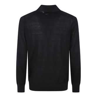 Brunello Cucinelli Brunello Cucinelli, Turtlenecks, male, Blue, Size: 2XL Long-sleeve Polo Shirt