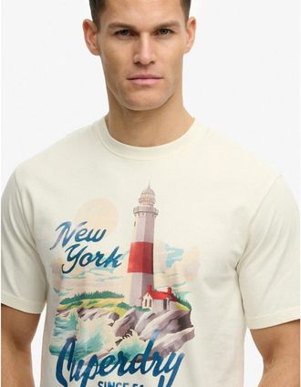 Superdry Mens Superdry Mens Maritime Short Sleeve T-Shirt - White - Size: 42