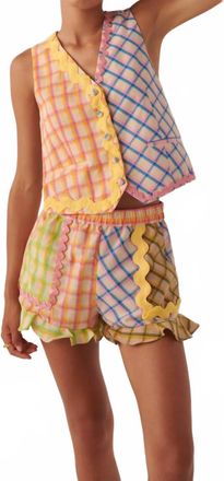 Celia B Azores Deep V-Neck Vest In Multicolor