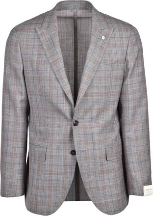 L.B.M. 1911 Giacca Stondata - Heren - Blazers - Grijs - XL - Wol - Jassen