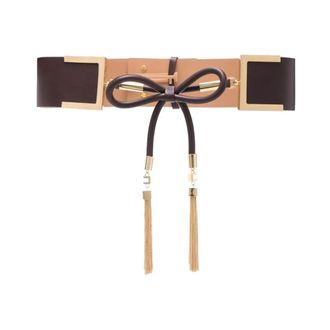Elisabetta Franchi Belts, female, Brown, Size: XS Elegant Leather Belt