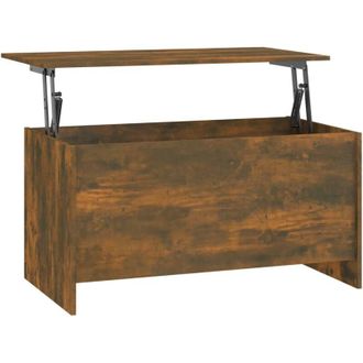 vidaXL Vidaxl - Mesa De Centro Madera Ingenier&iacute;a Roble Ahumado 102x55,5x52,5 Cm