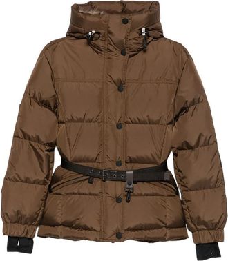 Moncler Brown Quilted Hood Jacket