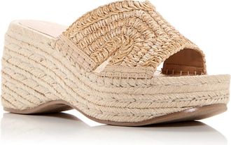 Marc Fisher LTD Zakki Sandals Womens Natural Wedge Heel Espadrille HTAT1053