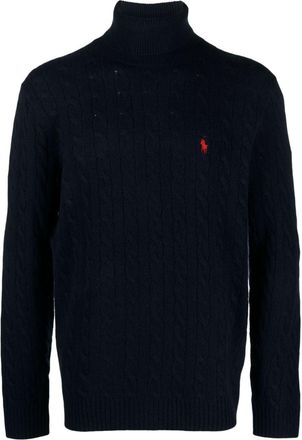 Polo Ralph Lauren Dolcevita In Cashmere E Lana A Trecce-Uomo