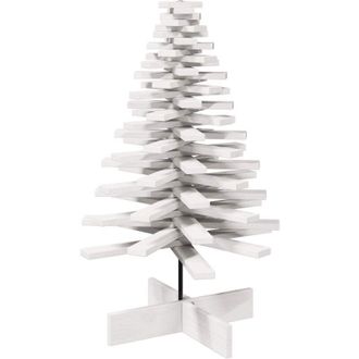 vidaXL Rbol De Navidad De Adorno Madera Maciza Pino Blanco 100 Cm Vidaxl