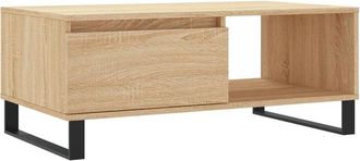 vidaXL Vidaxl - Mesa de centro madera contrachapada roble Sonoma 90x50x36,5 cm