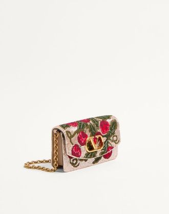 Valentino Garavani Clutch A Spalla Valentino Garavani Vain Ricamata Con Motivo Cherryfic Donna BEIGE/MULTICOLOR UNI